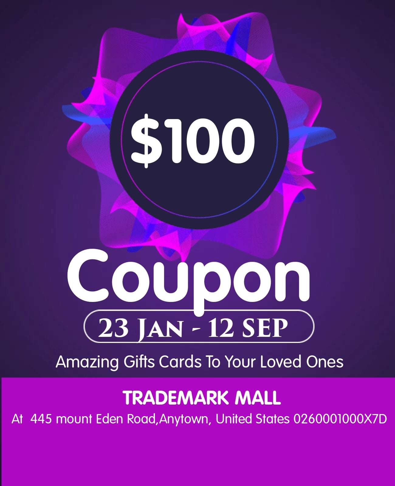 $100 Gift Coupon