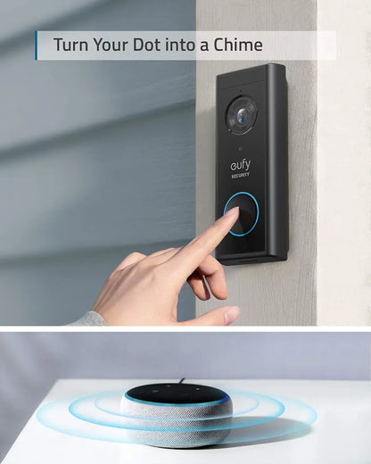 eufy Security, Wireless Video Doorbell (Battery-Powered) with 2K HD