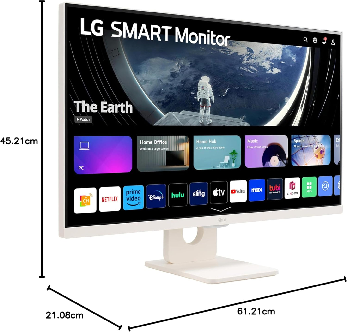 LG 27SR50F-W MyView Smart Monitor 27-Inch FHD With WebOs 23