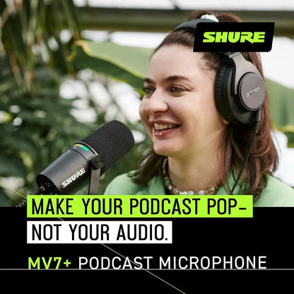 Shure MV7+ Podcast Dynamic Microphone.