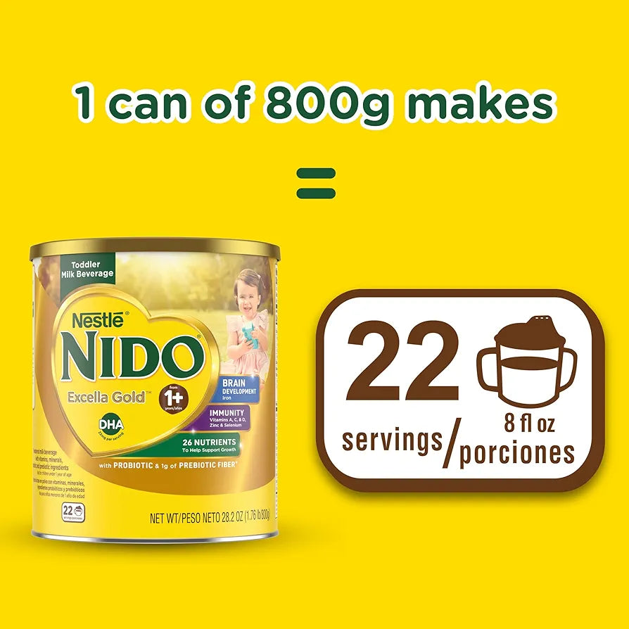 Nestle Nido Excella Gold Original Milk Powder Of 800G 4 Tins