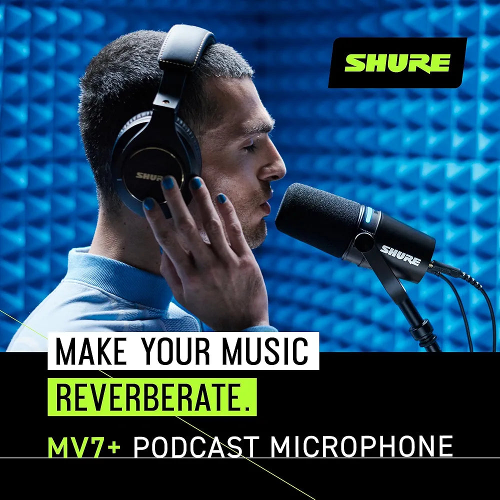 Shure MV7+ Podcast Dynamic Microphone.