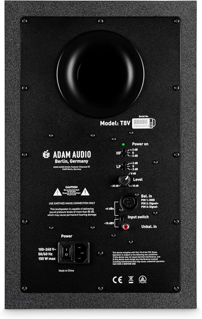 Adam Audio T8V Professional Mastering Studio Monitor Single Count