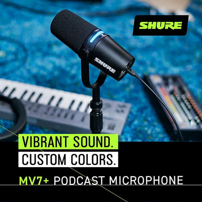 Shure MV7+ Podcast Dynamic Microphone.