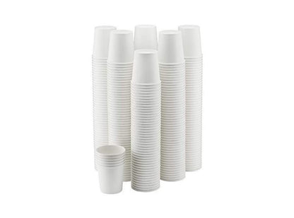 Disposable White Paper  For Hot Coffee Cups 8oz 300 Pcs