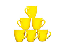 Yellow Mugs For Hot Tea & Coffee 6Pcs