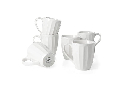 Sweese 602.001 Porcelain Mugs For Hot Tea Coffee 6Pcs