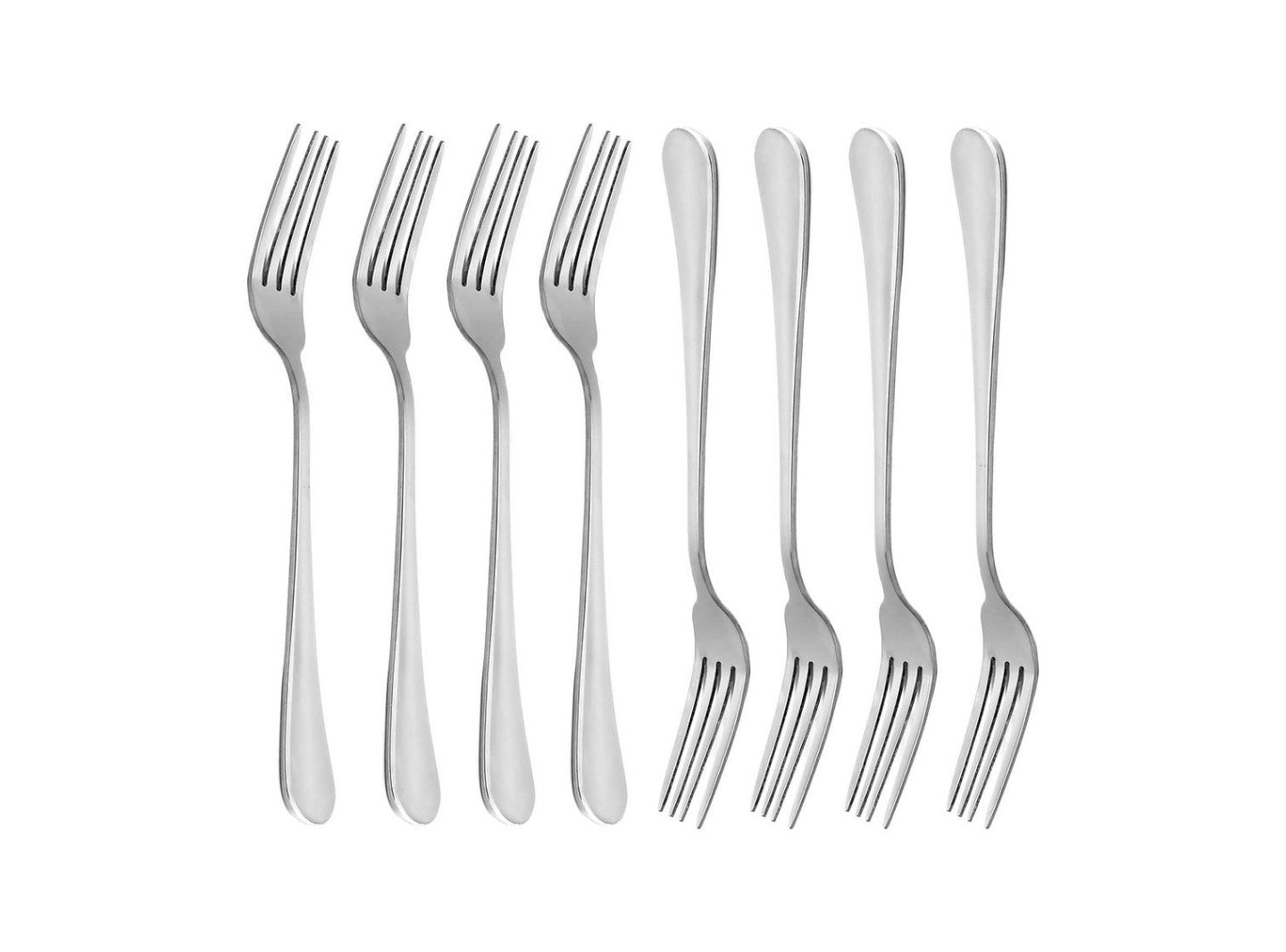 Silver Stainless Steel  Forks 12Pcs