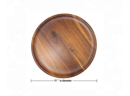 Acacia Wood Plates For Snacks-Dinner Set