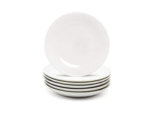 Elegant White Serving Plates 6 Pcs