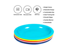 Youngever 7.5'' Plastic Kids Eating Ware  Plates  9Pcs