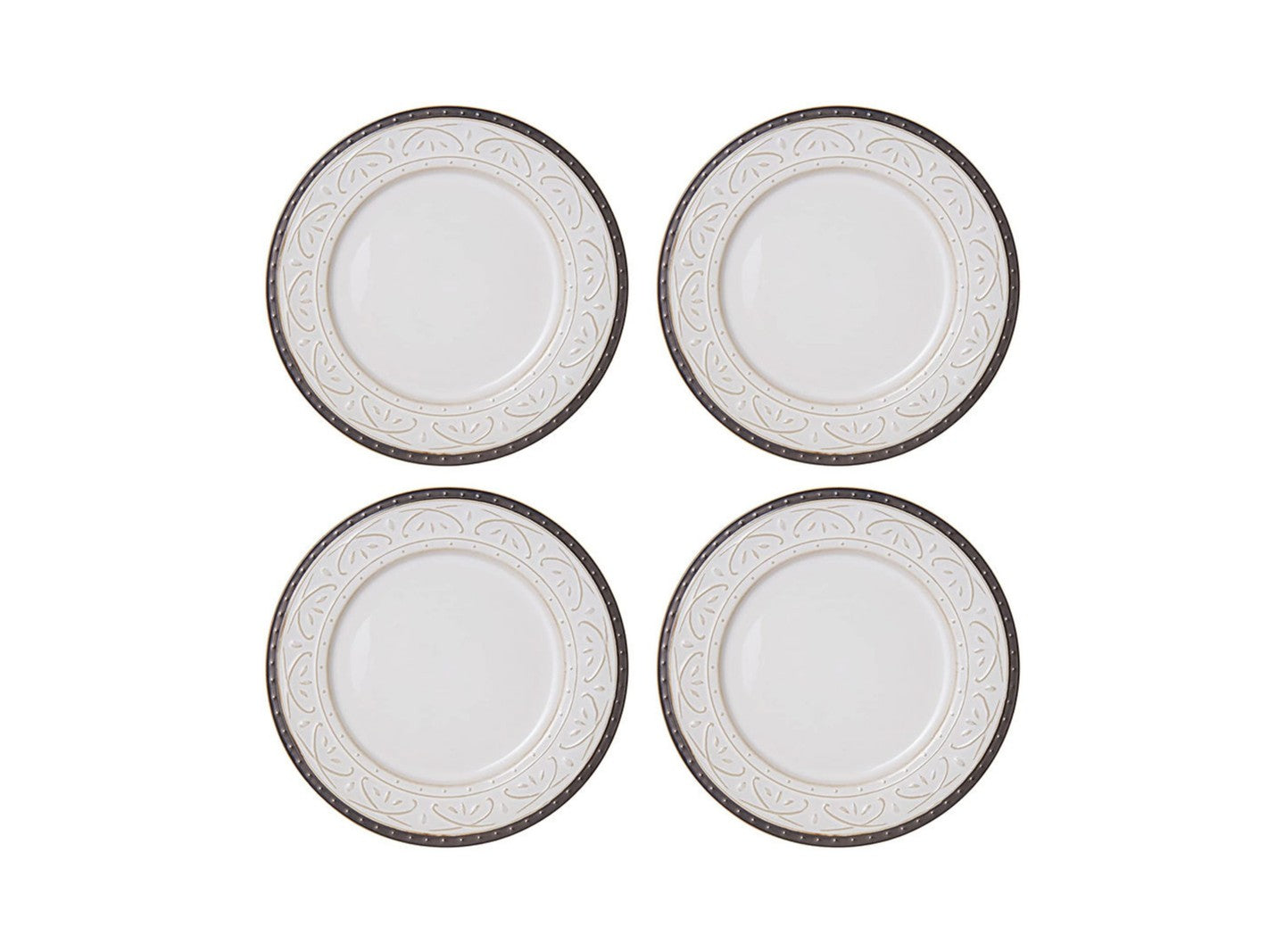 Pfaltzgraff Promenade Scroll Dinner Plates 16 Pcs