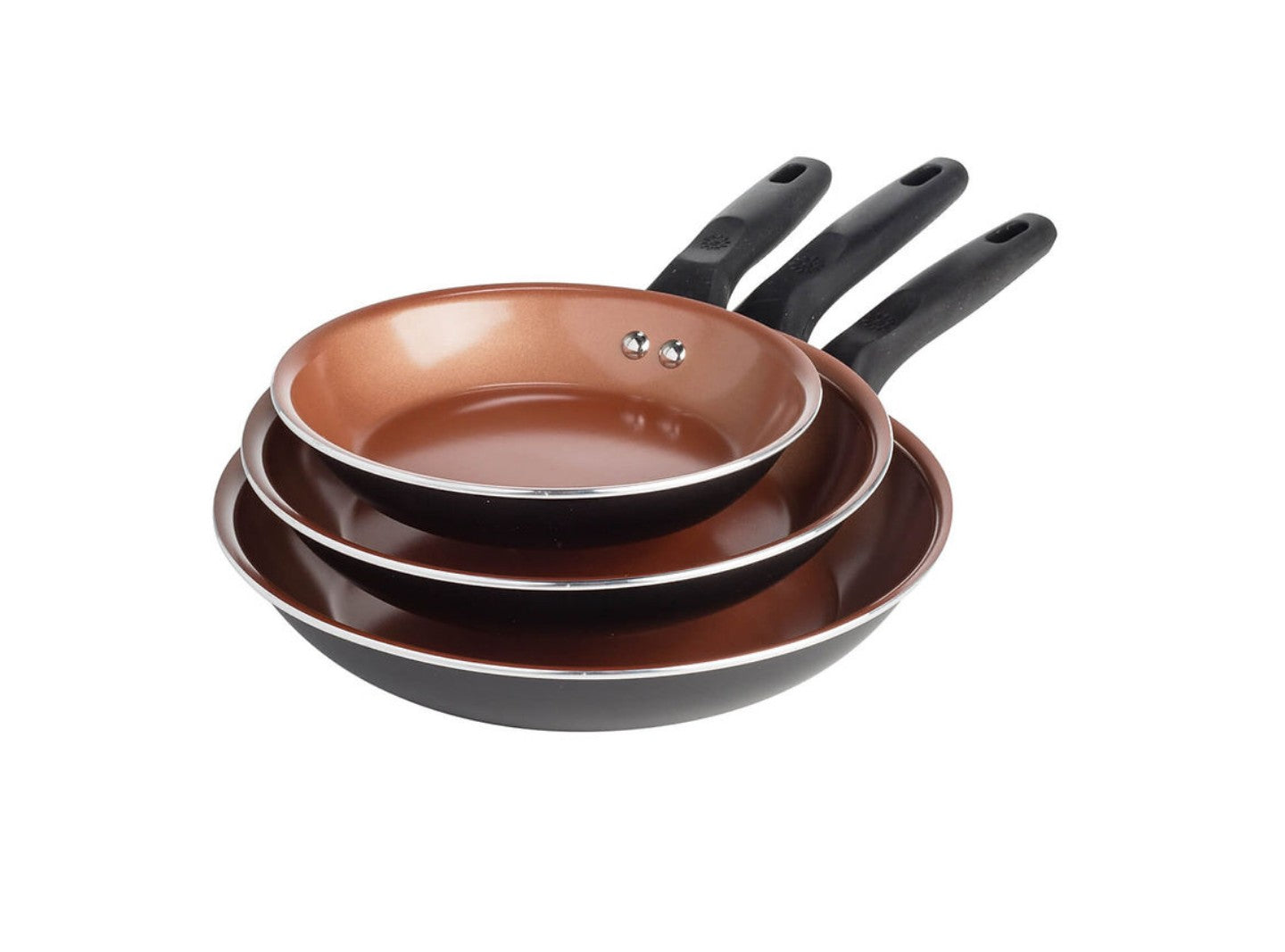 BLISS NON-STICK FRY PAN WITH BLACK SILICONE HANDLE – METALLIC MATTE/ COPPER