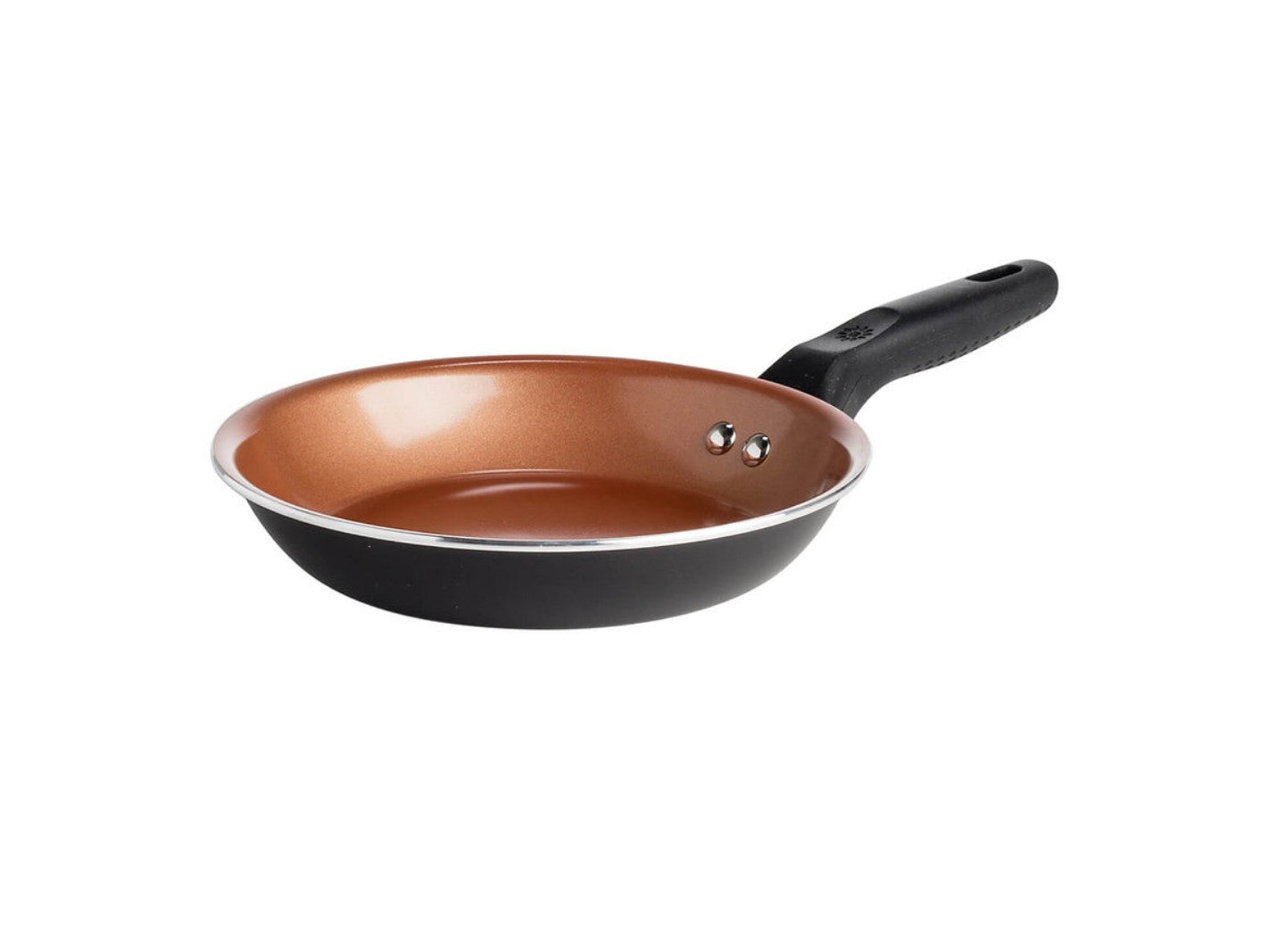 BLISS NON-STICK FRY PAN WITH BLACK SILICONE HANDLE – METALLIC MATTE/ COPPER