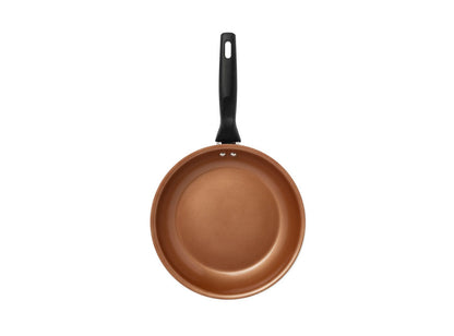 BLISS NON-STICK FRY PAN WITH BLACK SILICONE HANDLE – METALLIC MATTE/ COPPER