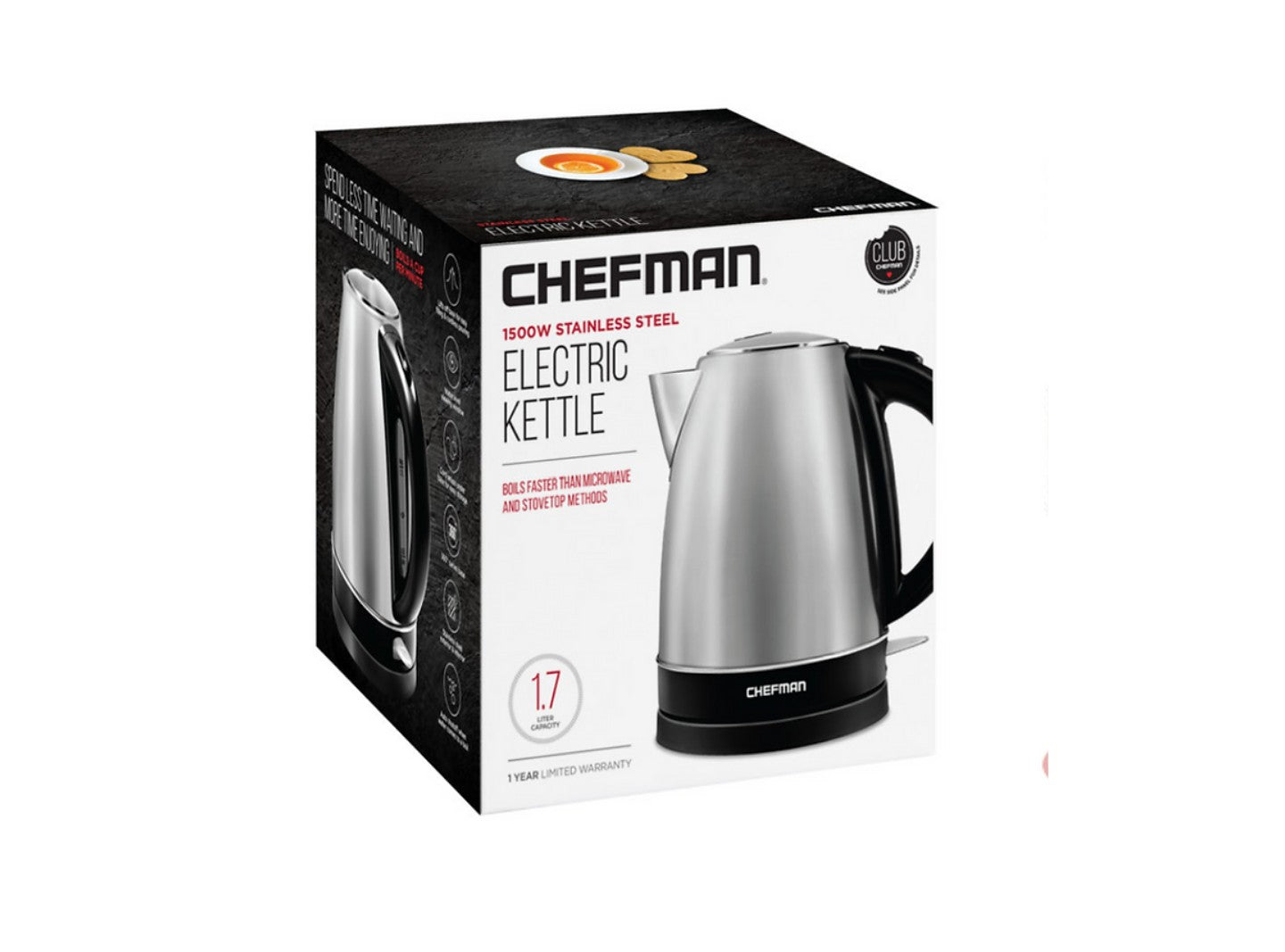 Chefman Stainless Steel Electric Kettle