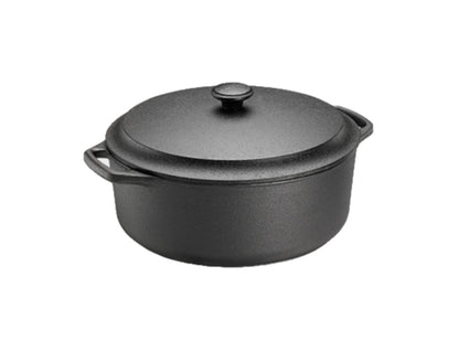 Cast Iron Round Casserole Dish 2 Piece Set