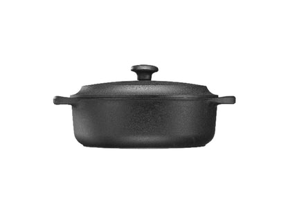 Cast Iron Round Casserole Dish 2 Piece Set