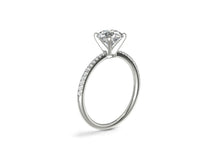 Women Silver Slim Ring With Diamond