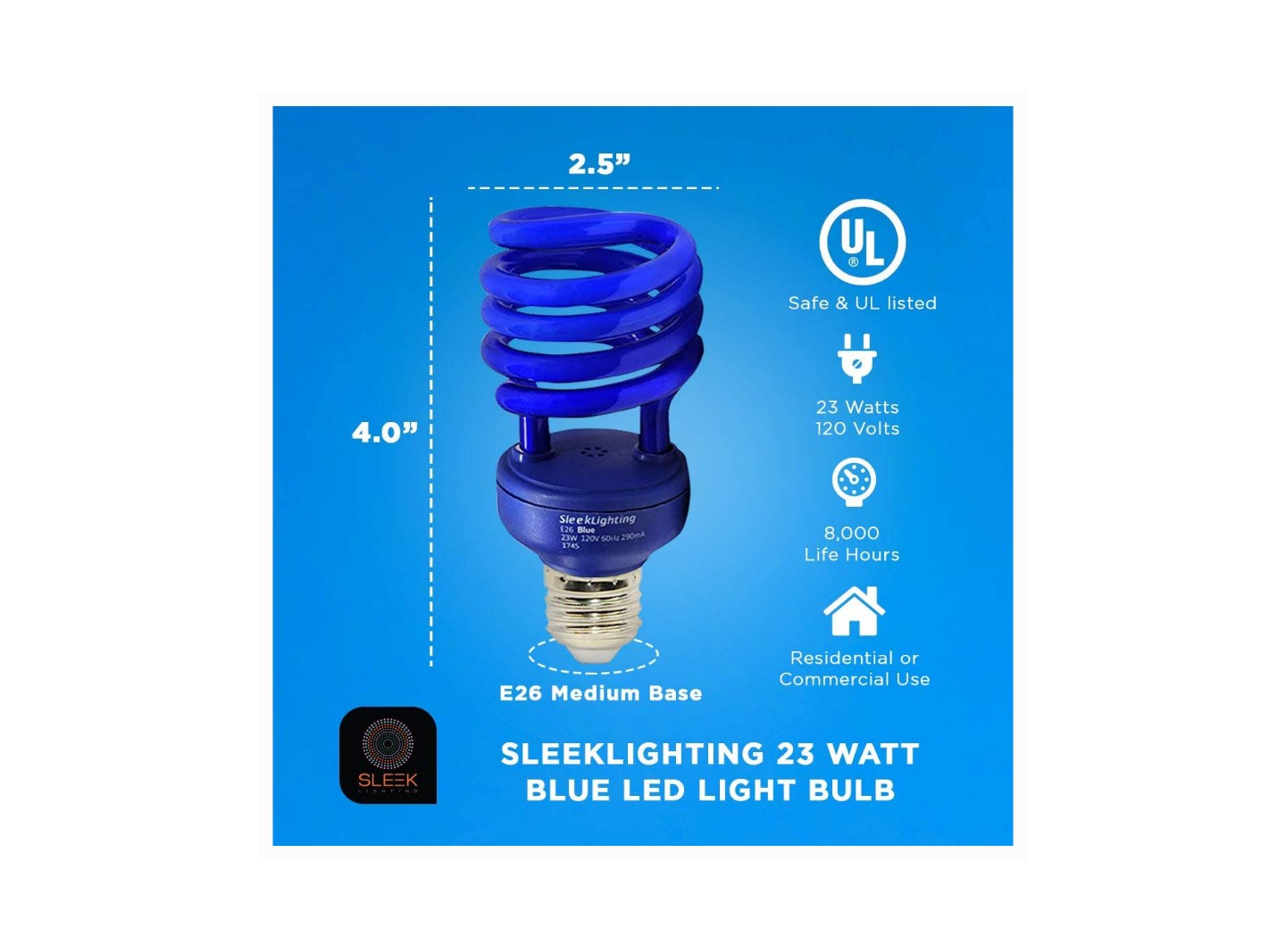 SleekLighting Bug Blue  Light  23WAT
