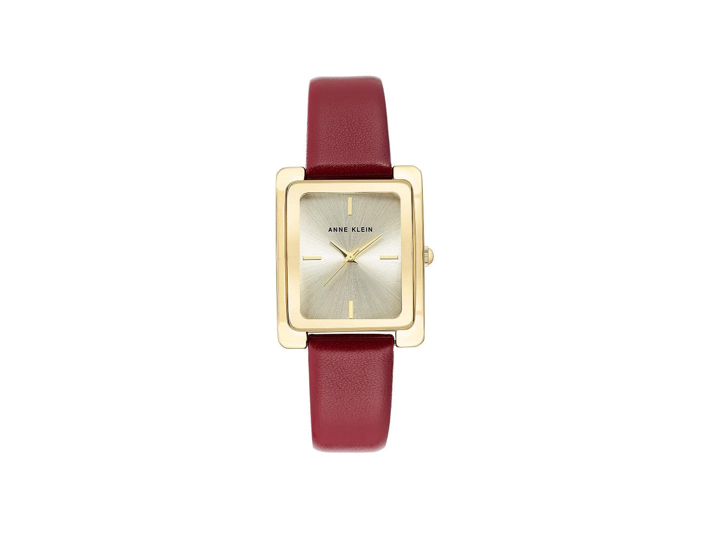 Anne Klein Women's Leather Strap Watch And Water Resistant