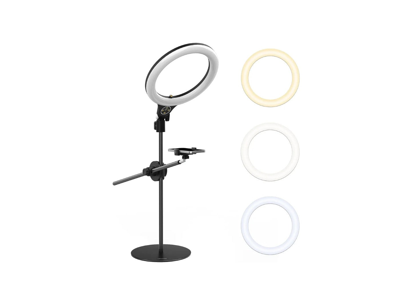 ULANZI Selfie Ring Light Overhead Phone Mount with 10"