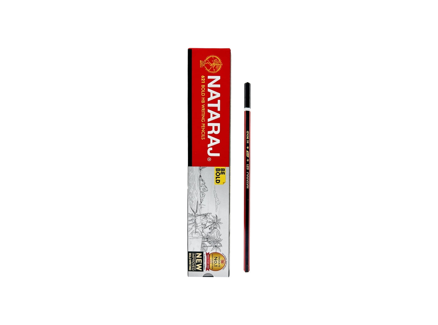 Nataraj 12 Pencils 621 with Rubber & Sharpener