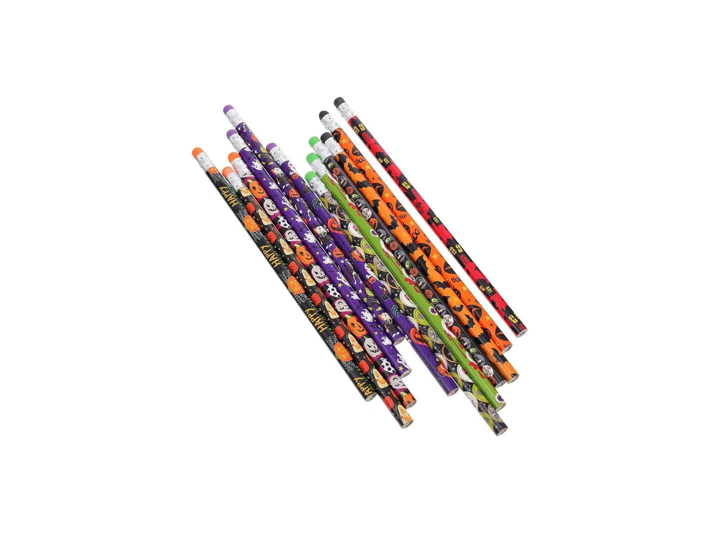 NEWBEAUT 60PCS Halloween Themed Pencil Set Mixed Color
