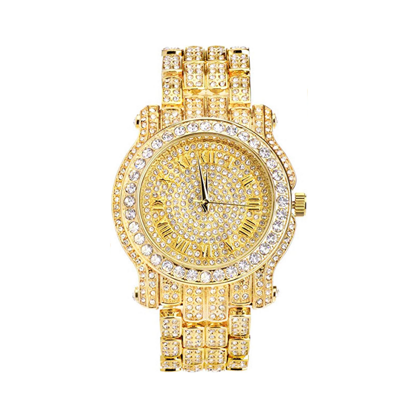 Techno Pave Mes Iced Star Watch