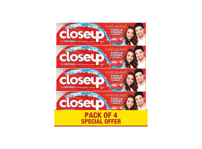 Close Up Triple Fresh Toothpaste 75ml x 4