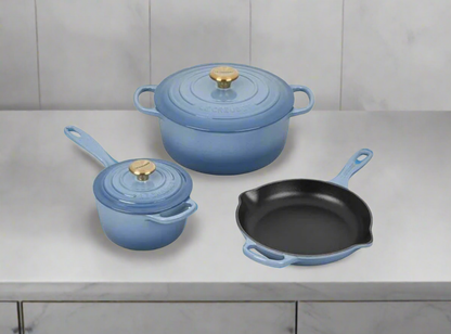 Enameled 3 Piece Signature Cast Iron Set