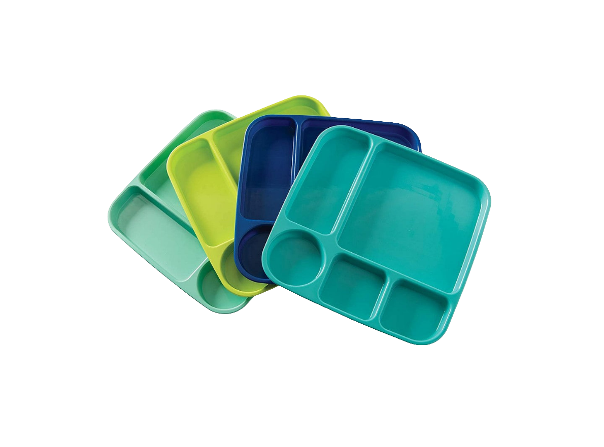 Nordic Ware 69600 Meal Trays Kids Eating Ware  Plates  4Pcs