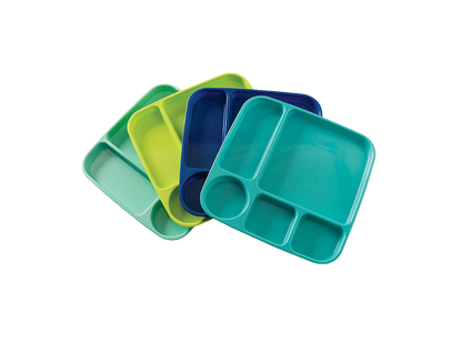 Nordic Ware 69600 Meal Trays Kids Eating Ware  Plates  4Pcs