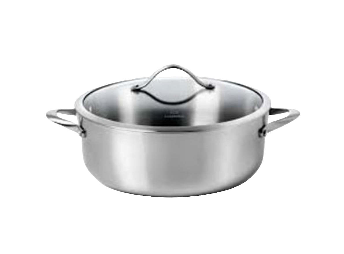 Stainless Steel Non Stick Saucepan With Glass Lid.