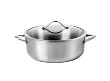 Stainless Steel Non Stick Saucepan With Glass Lid.