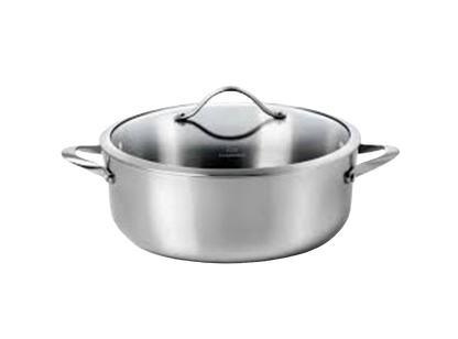 Stainless Steel Non Stick Saucepan With Glass Lid.