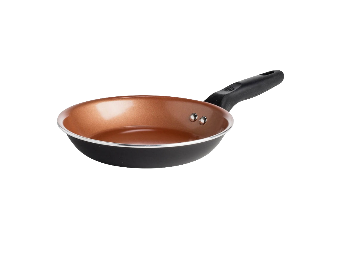 BLISS NON-STICK FRY PAN WITH BLACK SILICONE HANDLE – METALLIC MATTE/ COPPER