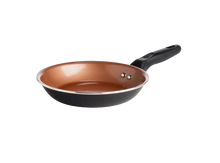 BLISS NON-STICK FRY PAN WITH BLACK SILICONE HANDLE – METALLIC MATTE/ COPPER