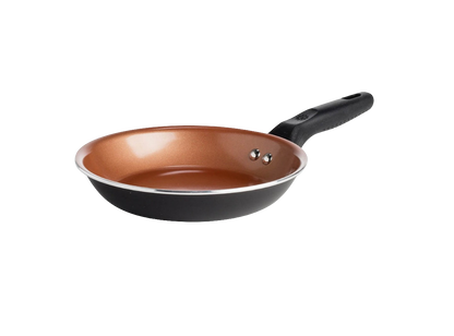 BLISS NON-STICK FRY PAN WITH BLACK SILICONE HANDLE – METALLIC MATTE/ COPPER