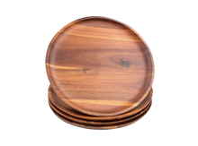 Acacia Wood Plates For Snacks-Dinner Set