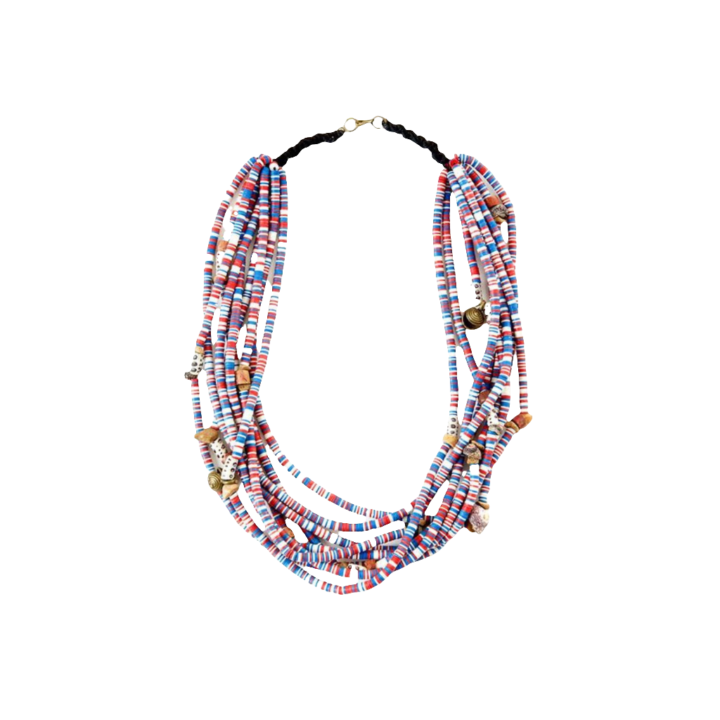 Beaded & Paper Beads  Women's Neckless