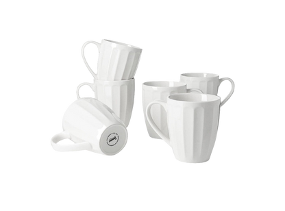 Sweese 602.001 Porcelain Mugs For Hot Tea Coffee 6Pcs