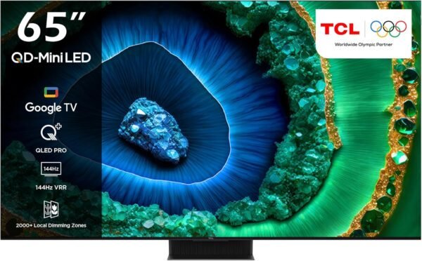 TCL television 65 Inch Smart TV 4K QD-Mini LED HDR Ultra-slim Design 65C855-2024 Model Black