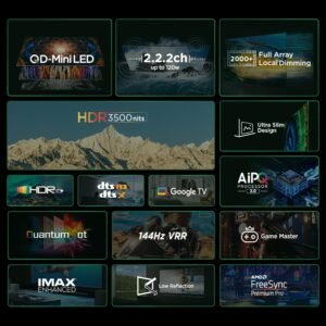 TCL television 65 Inch Smart TV 4K QD-Mini LED HDR Ultra-slim Design 65C855-2024 Model Black