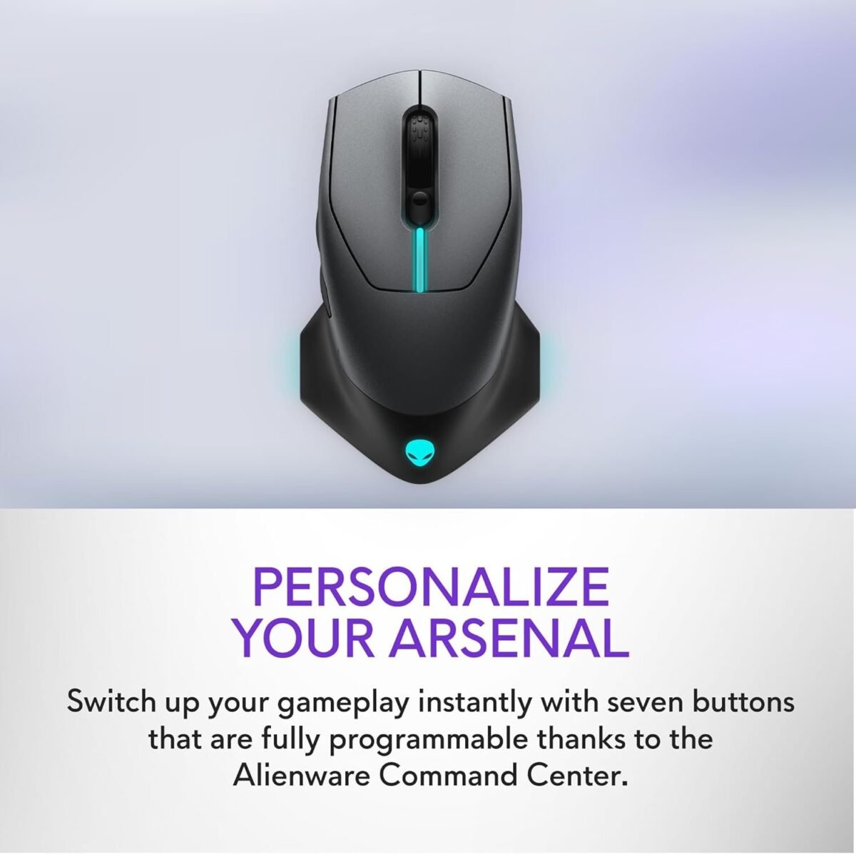 Alienware Wired/Wireless Gaming Mouse AW610M - 16000 DPI Optical Sensor, 350 Hour Rechargeable Battery - Image 10