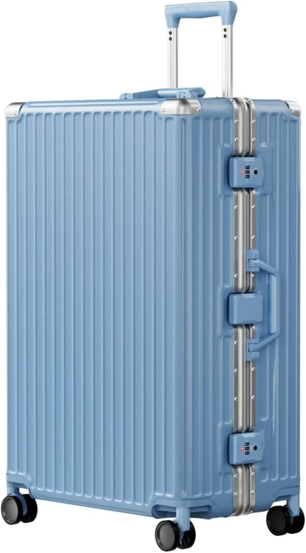 AnyZip Luggage PC+ABS Aluminum Frame Hard Shell Zipper-less Checked Luggage Suitcase