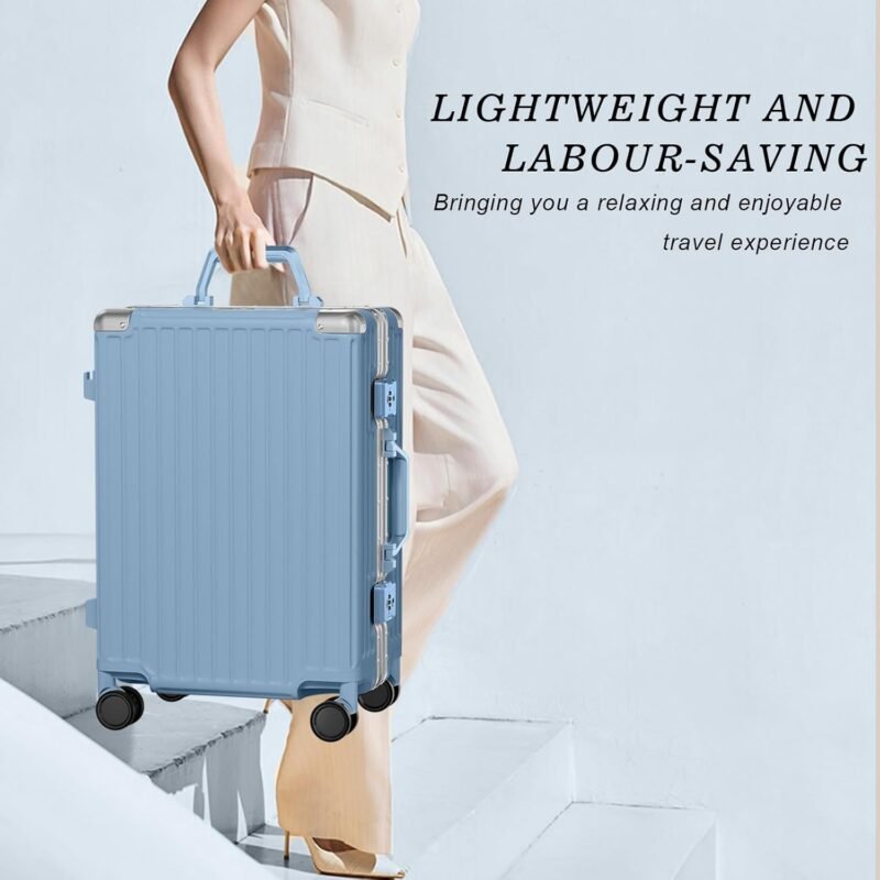 AnyZip Luggage PC+ABS 2 AnyZip Luggage PC+ABS Aluminum Frame Hard Shell Zipper-less Checked Luggage Suitcase