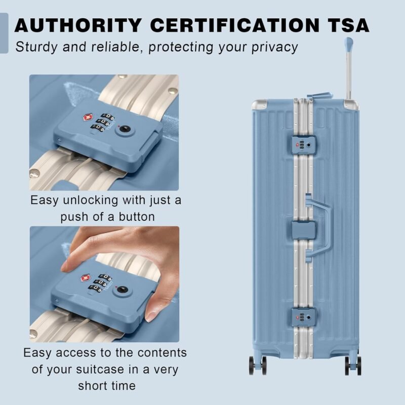 AnyZip Luggage PC+ABS 3 AnyZip Luggage PC+ABS Aluminum Frame Hard Shell Zipper-less Checked Luggage Suitcase