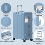 AnyZip Luggage PC+ABS Aluminum Frame Hard Shell Zipper-less Checked Luggage Suitcase - Image 6
