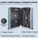 AnyZip Luggage PC+ABS Aluminum Frame Hard Shell Zipper-less Checked Luggage Suitcase - Image 7
